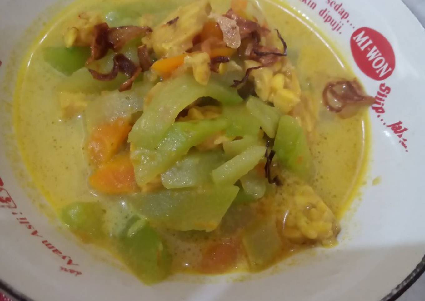 Sayur labu Siam+wortel+tempe