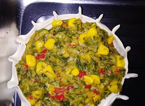 Una foto de Canastita de verduras y queso magro
