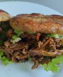 Arepas🥯de plátano🫓macho maduro🍌rellenas🥑de pollo🍗bbq🍅y queso🥯🍯🧀