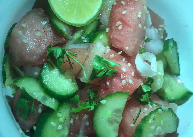 Steps to Prepare Award-winning Watermelon salad 01