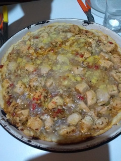 Una foto de Tarta de pollo con salsa blanca