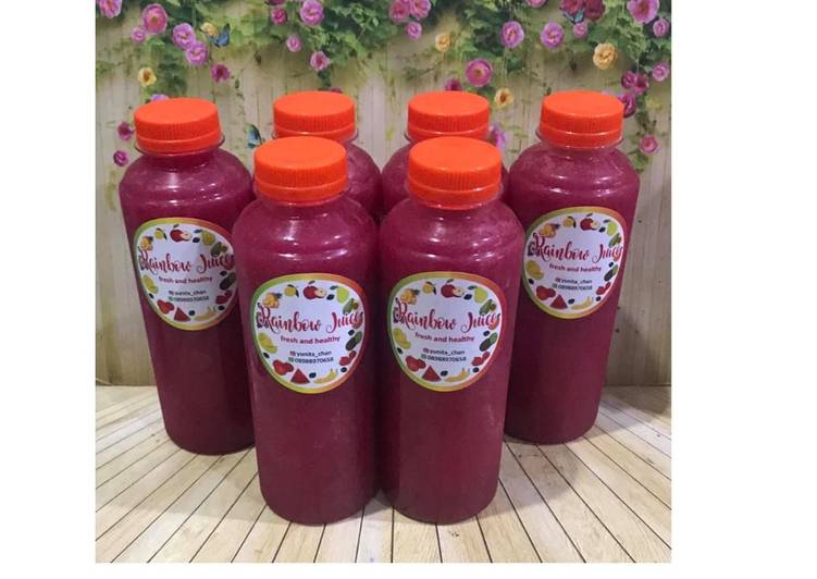 Langkah Mudah untuk Menyiapkan Diet Juice Pomegranate Papaya Beetroot Soursop Strawberry yang Enak Banget