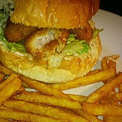 A picture of Tex's Simple Scampi Butty 🐠🍞.