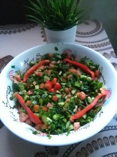 صورة لوصفة سلطه الريفيه المتواضعه ولا اروع من هيك😉😉😋😋😋😋