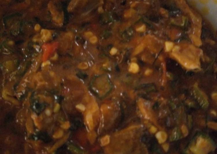 Easiest Way to Prepare Award-winning Delicious Okra ogbono and ugba soup