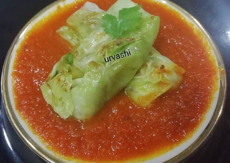 Step-by-Step Guide to Prepare Speedy Cabbage roll in tomato gravy