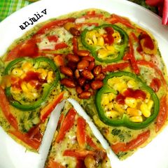 A picture of Fenugreek pizza surprise.
