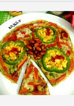 A picture of Fenugreek pizza surprise.