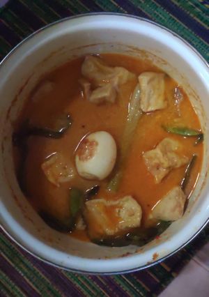 Foto resep Kare tahu, ayam, telur