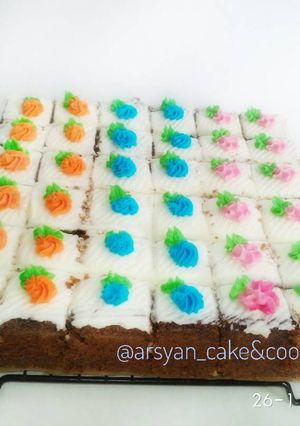 Foto resep Cake Coklat Hias Potong