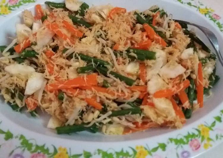 Proses meracik Urap sayur (gudangan) yang Bikin Ngiler