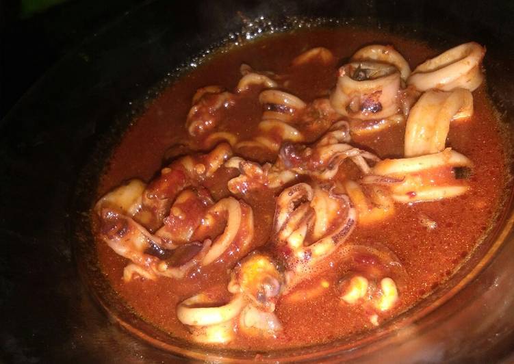 Resep Sotong petan (pedas menantang) Lezat