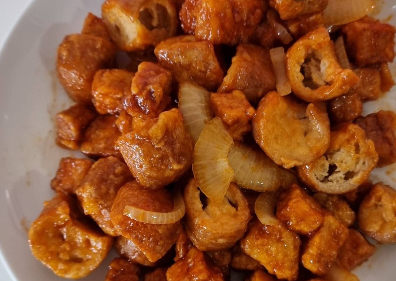 Tahu tempe asam manis