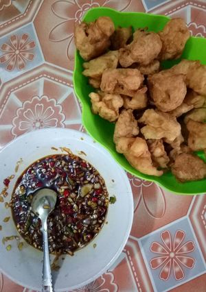 Foto resep Terigu goreng + sambel kecap