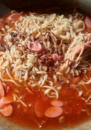 Foto resep Jamur 🍄 Enoki Korean spicy by mie sedap