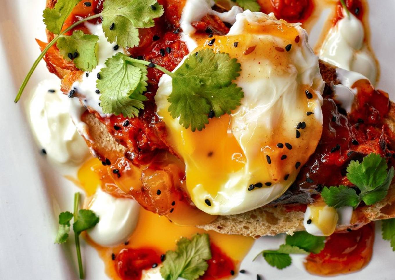 Masala Mackerel Fillets & Poached Egg On Toast