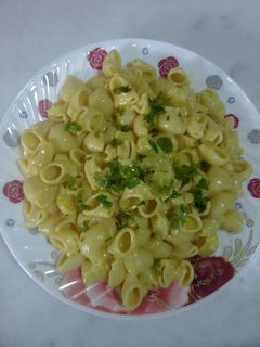 صورة لوصفة معكرونة بصلصة الجبن 😋