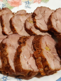 Una foto de Aguja de cerdo asada