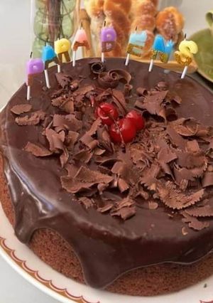 Foto de Bolo de Chocolate - Bolo de Aniversário