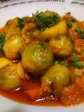 Coles de Bruselas al curry