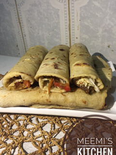 A picture of Beef wraps.