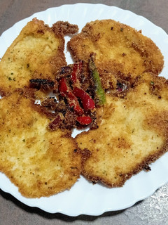 Una foto de Filetes de pollo empanados a la barbacoa