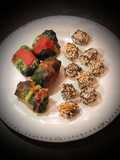 Involtini di erbette con riso alla parmigiana e salmone