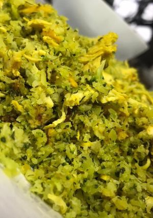 عکسی از دستور سبزی پلو با مرغ ريش ريش كتوژنيكی نارسی بانو