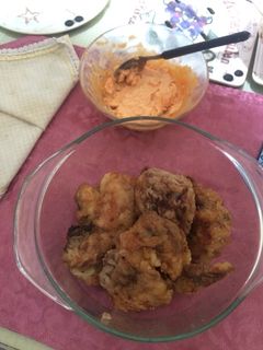 Foto resep Crispy chicken with cheese sauce