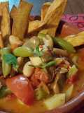 Ragú de pescado y vegetales