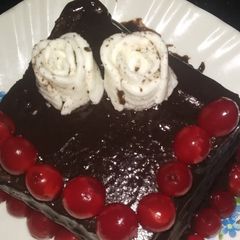 A picture of Oreo biscuits bread cake(no fire).