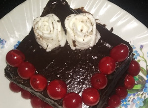 A picture of Oreo biscuits bread cake(no fire).