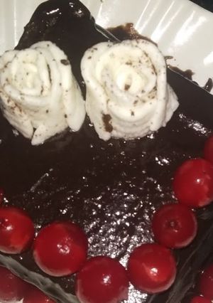 A picture of Oreo biscuits bread cake(no fire).