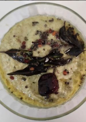 A picture of Snake gourd pulp chutney.