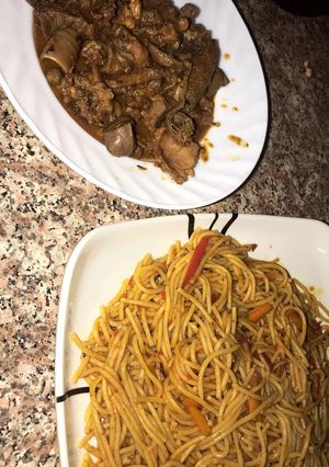 A picture of Jellop spaghetti with pappe soup.