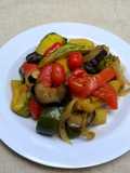 Salteado de Zucchini, Zapallitos y Berenjenas