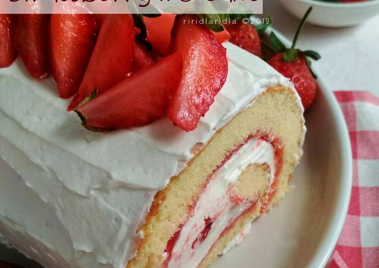 Strawberry Rollcake / Bolu gulung strawberry