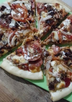 Foto resep Pizza dough tipis