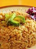 Arroz frito con vegetales
