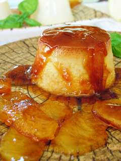 Una foto de Flan de manzana