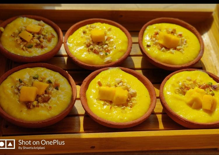 Steps to Make Super Quick Homemade Gold sip or mango phirni