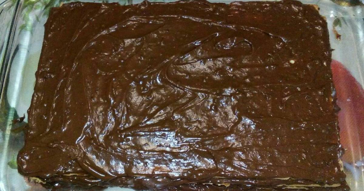 Pastel de chocolate y galleta Receta de Jessica Cervantes Pé Cookpad