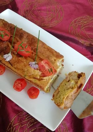 Une photo de Cake courgettes, jambon et gruyère