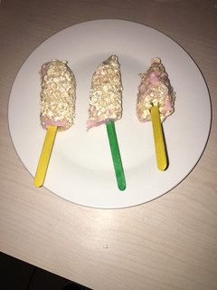 Una foto de Helados de plátano con avena