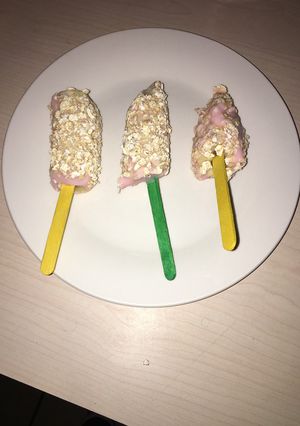 Una foto de Helados de plátano con avena