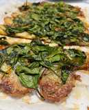 Torta de patata y espinacas