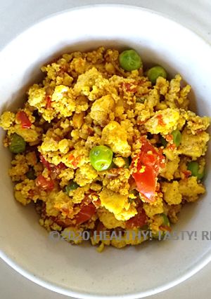 A picture of Soya Paneer Bhurji (Soya Veggie Scramble).