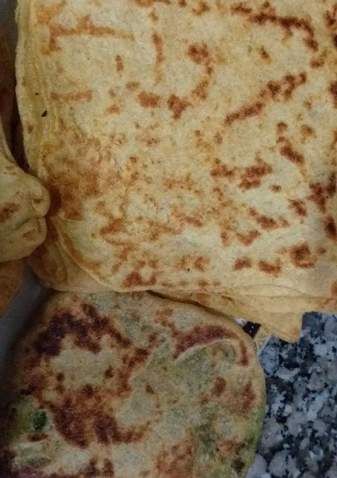 صورة لوصفة مسمن بالقمح الكامل ومسمن معمر بالخضر فينكم يا اصحاب الريجيم