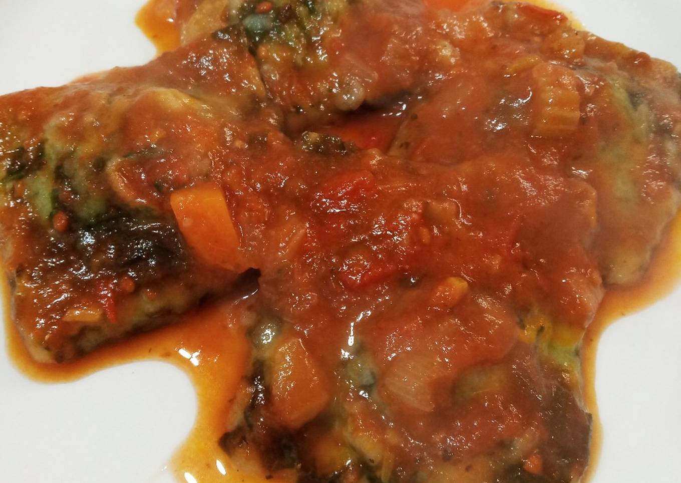 Raviolones de calabaza con masa de espinaca sin gluten ni huevos