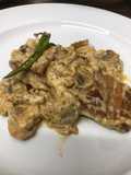 Creamy mushroom salmon